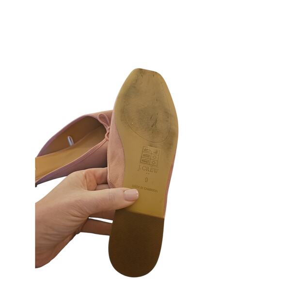 J. Crew Sueded ballerina mules pink sz 9 flats SH430 - Picture 6 of 6